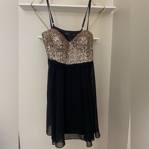 Gold and Black Sequin Cocktail Dress size L